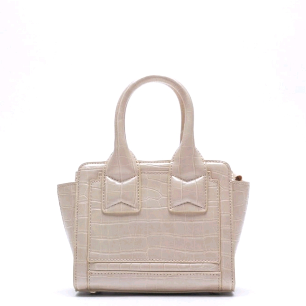 NWOT Zara Animal Print Mini City Bag Grey